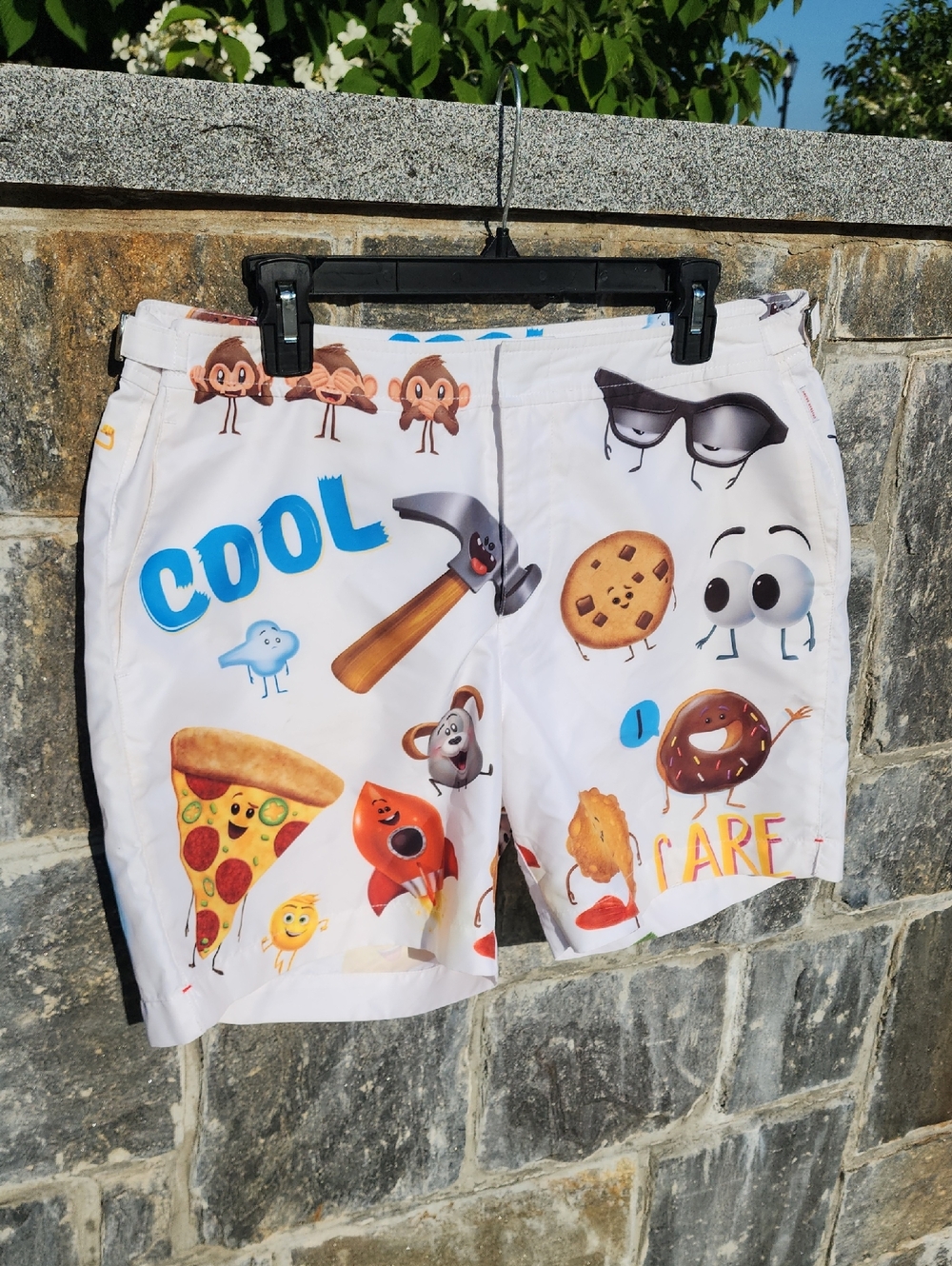 Orlebar Brown OB Classic Bulldog Emoji Swim Shorts Size 36